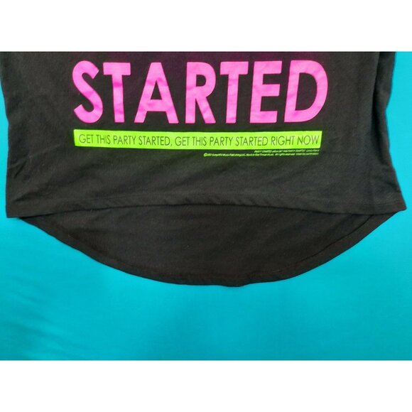 Vintage Y2K T Shirt 2001 Pink Get The Party Started Black Short Sleeve Size M - Picture 7 of 11